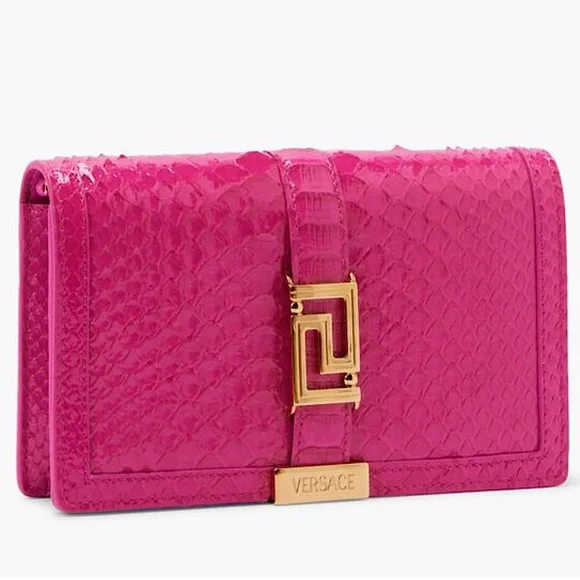 NWT Versace Wallet On Chain Greca Goddess Phyton - Picture 4 of 6